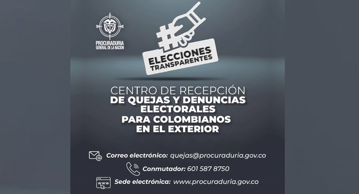 Centro de recepción de quejas y denuncias electorales para colombianos en el exterior